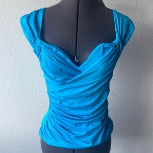 Elegant Blue Women's Swim Top